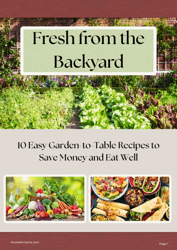 a screenshot of the fresh from the backyard recipe pdf