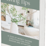 3D mockup of the PDF 365 frugal living tips