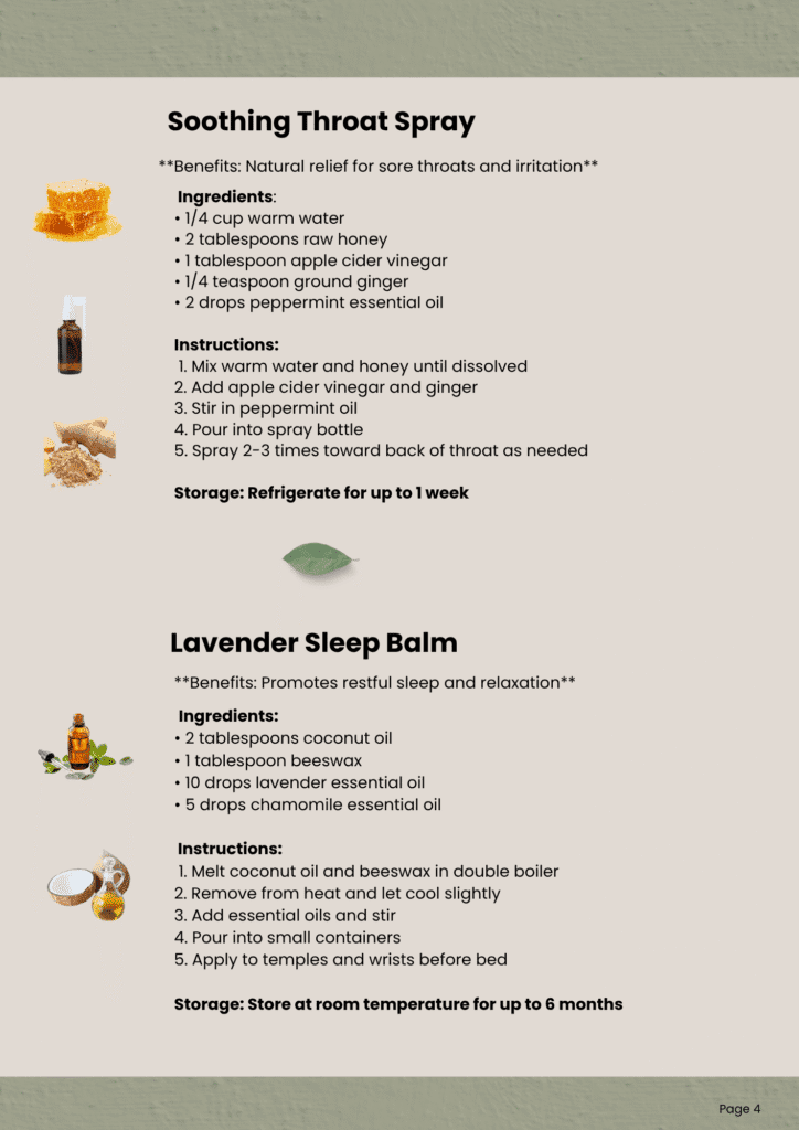 a screenshot of the natural remedies PDF