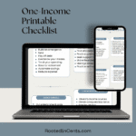 A screenshot of the one-income printable checklist