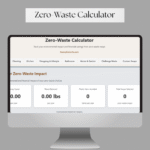 a screenshot of a zero-waste calculator on a pc