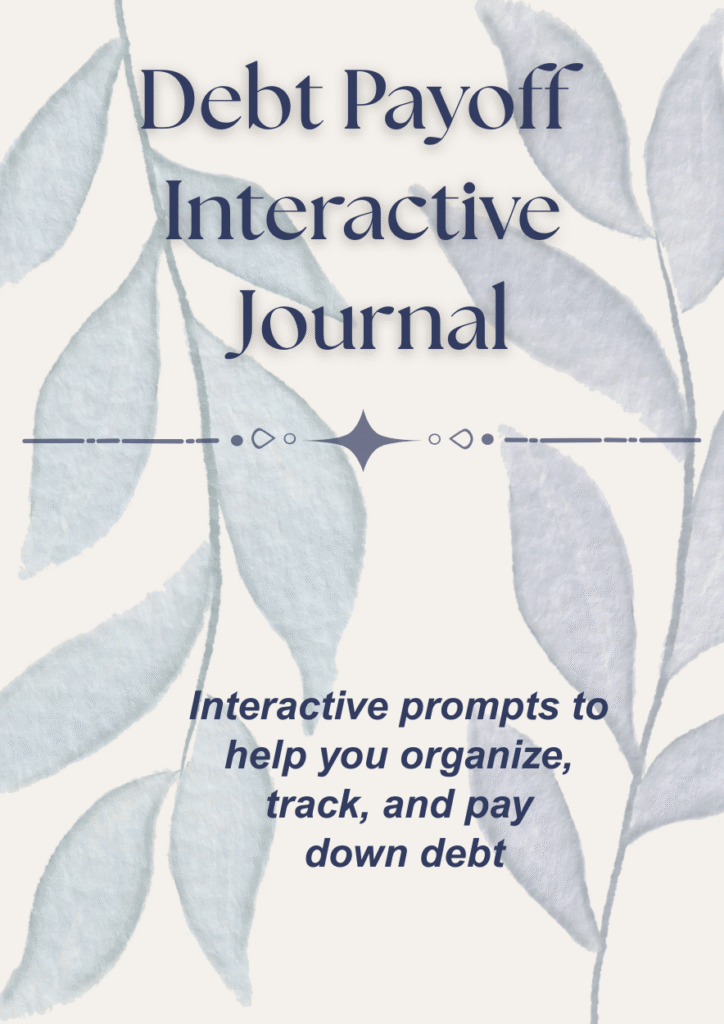 debt payoff interactive journal