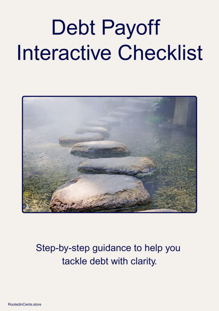 debt payoff interactive checklist