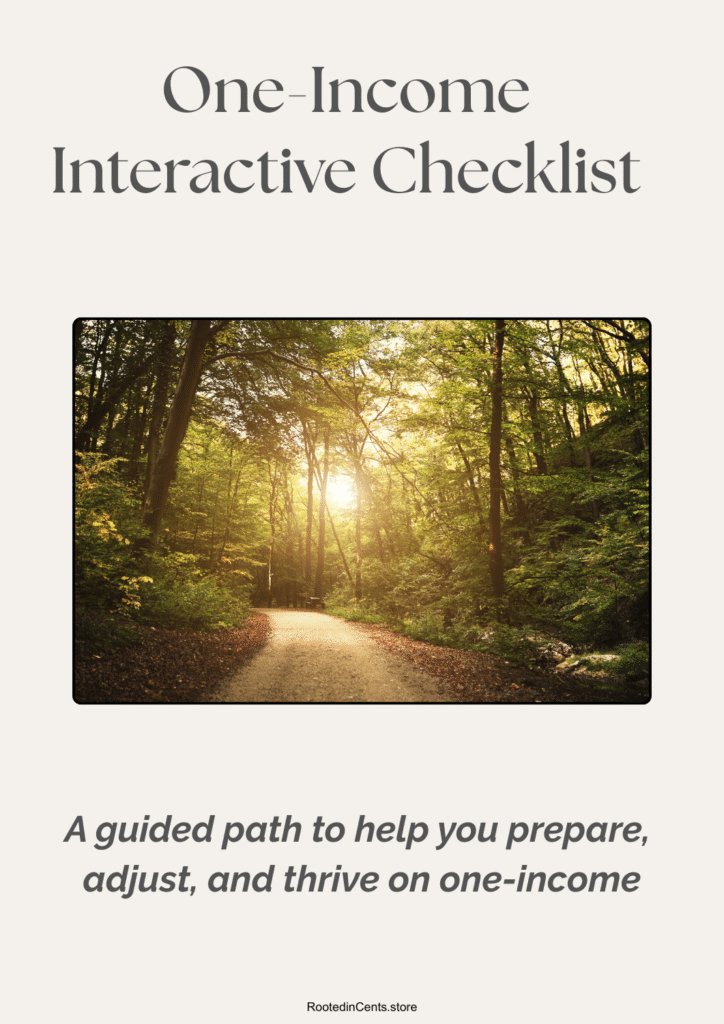 one-income interactive checklist